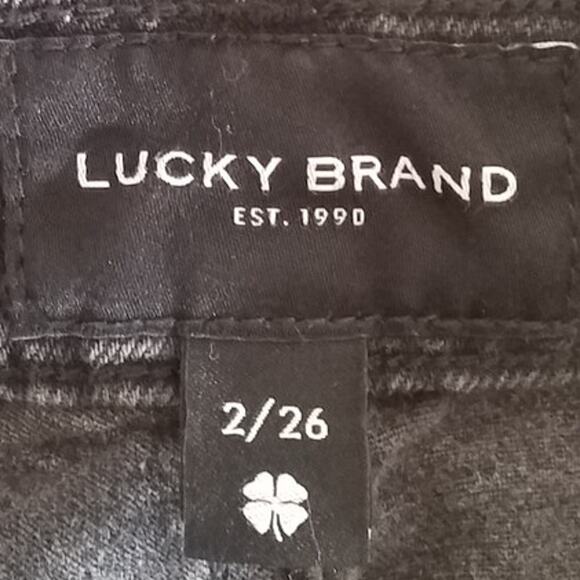 Lucky Brand Womens Size 2/26 Button Fly 90s Loose High Rise Straight Black - Picture 6 of 11